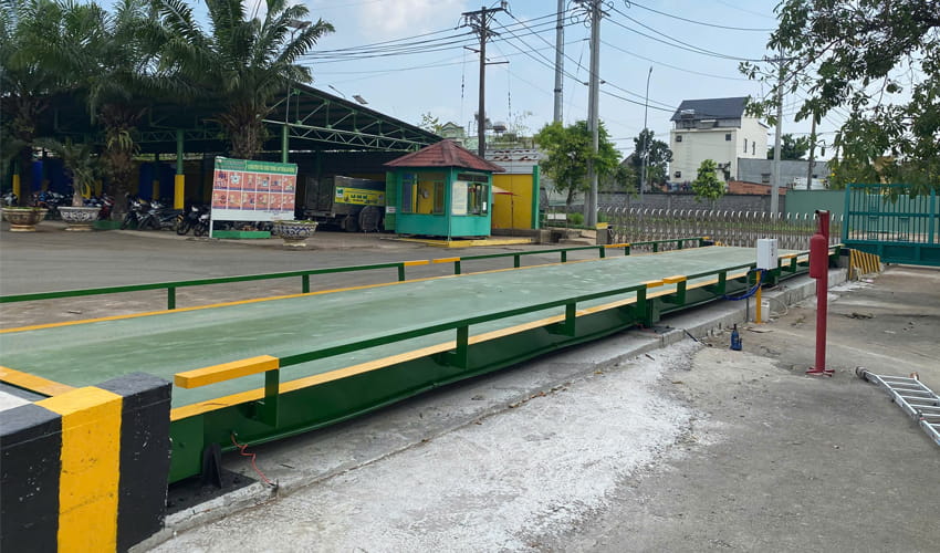 Trạm cân xe tải kiểu nổi tại An Giang