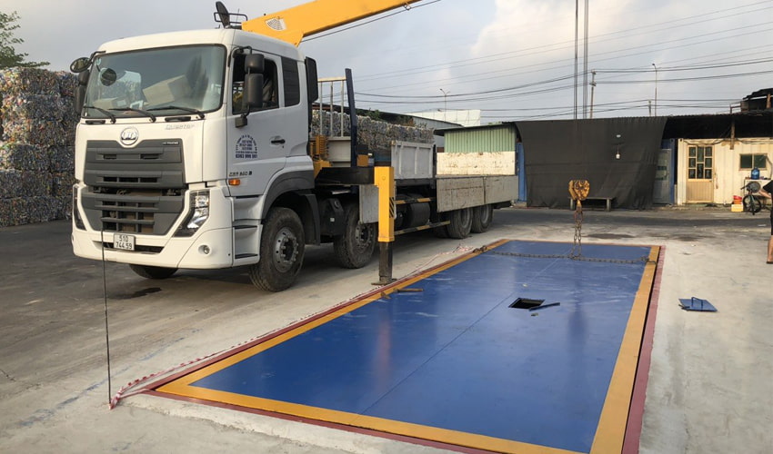 Trạm cân xe tải bị ngập nước