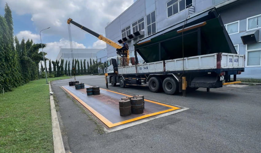 Kiểm định trạm cân ô tô 120 tấn